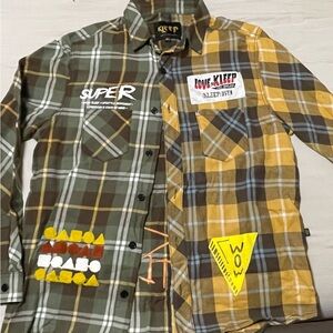 Kleep Men's Flannel Patchwork Shirt